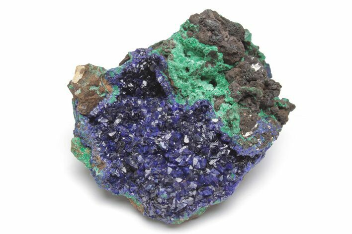 Sparkling Azurite and Malachite Crystal Association - China #217652